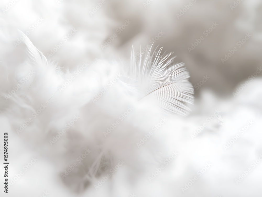 Obraz premium Feather floating gently soft and light