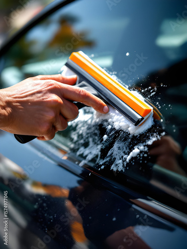 cleaning car window