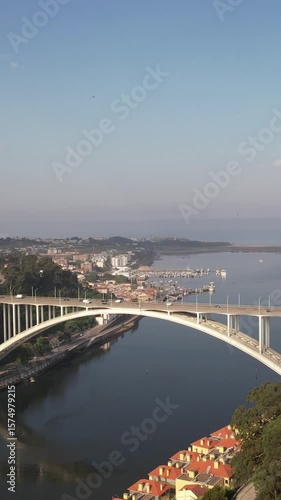 Wallpaper Mural Beautiful architecture of Porto with red roofed, old buildings and flying birds, Portugal Torontodigital.ca