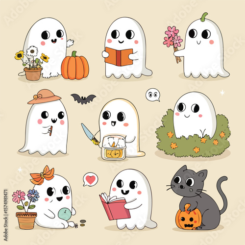 Ghost reading clipart Bookish halloween ghost png Reading autumn vibes png Trendy bookish png Book lover clipart Halloween gift shirt png