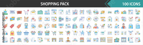 Shopping & E-commerce Vector Icons Pack - Flat Design Illustrations for Retail & Online Store