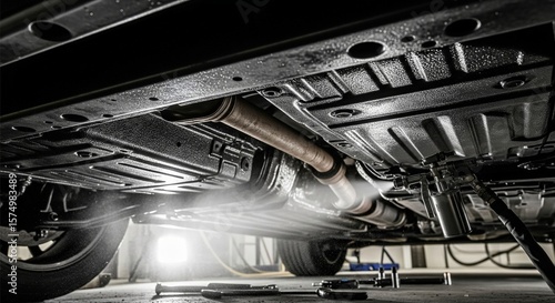 Automotive Undercoating: Car Chassis Frame with Rust Protection