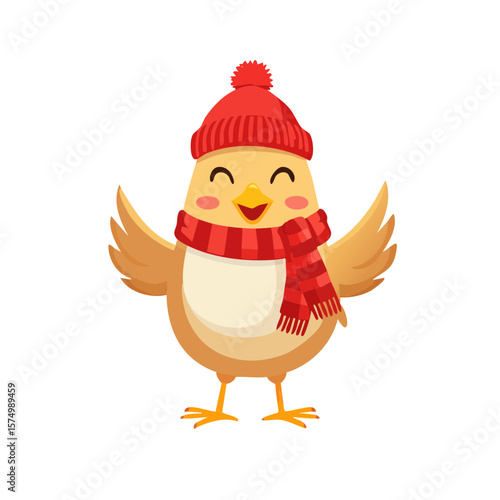 Cute Cartoon Dancing Chicke...