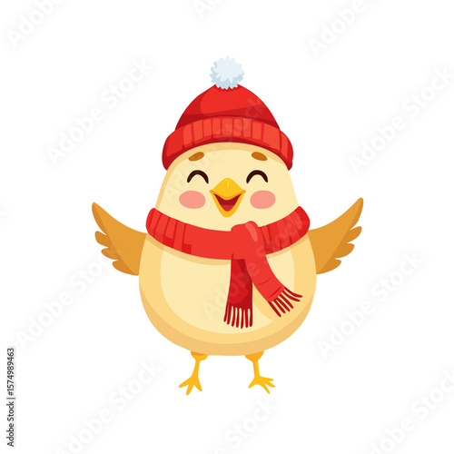 Cute Cartoon Dancing Chicke...