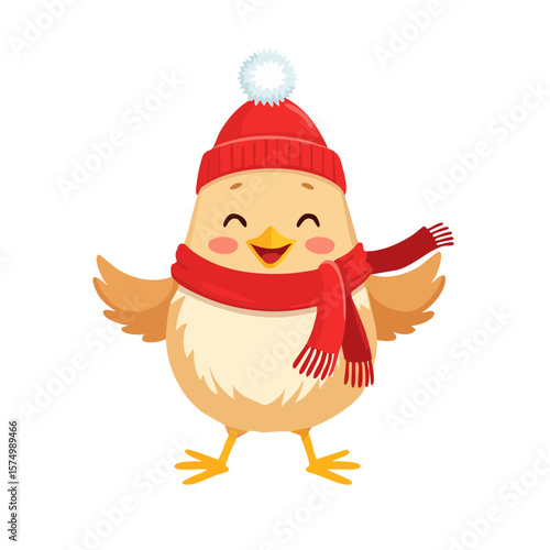 Cute Cartoon Dancing Chicke...