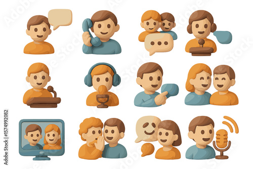 Cartoon avatars communicating in various media and interactive settings
