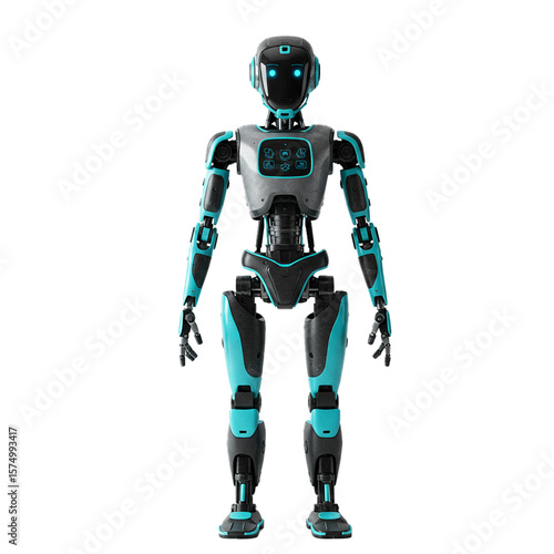 ai robot assistant isolated on white background