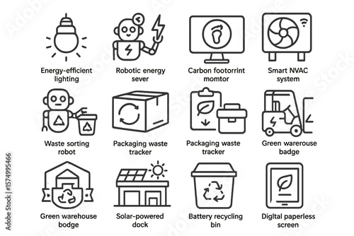 Eco-friendly warehouse solutions: robotics, recycling, solar power, energy efficiency