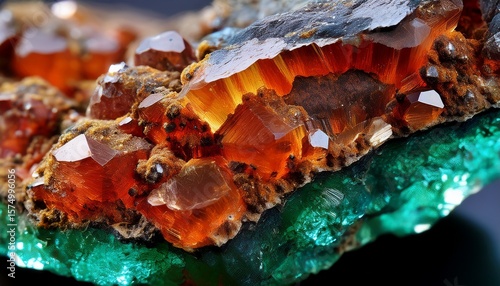 macro of mineral stone anglesite