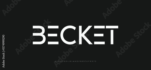 Becket calligraphy alphabet capital lettering a to z font family
