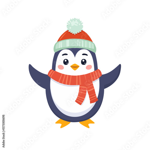 Cute Cartoon Dancing Pengui...
