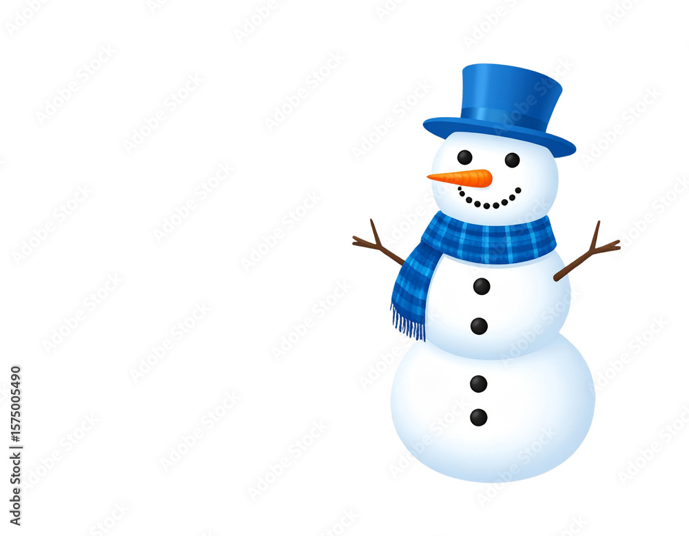 Firefly_Snowman with blue hat and scarf isolated on transparent background, Generative AI Firefly_Snowman with blue hat and scarf isolated on transparent background, Generative AI