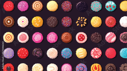 Flat Vector Candy Confectionery Icon for Design Projects