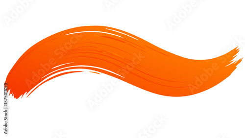 brush stroke flowing vibrant orange smooth wave curved movement thick bold paint elegant artistic contemporary design