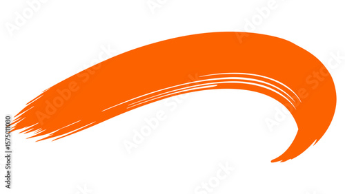 brush stroke dynamic vibrant orange curved flowing swoosh thick bold paint natural texture artistic abstract design