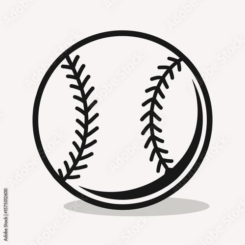 Classic Baseball Icon Illustration