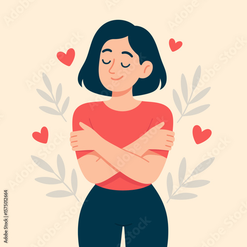 Embracing Self-Love and Positivity Illustration