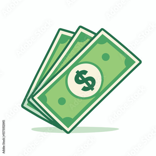 Stacked Dollar Bills Illustration