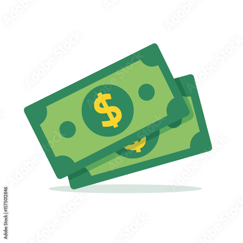 Stacked Dollar Bills Illustration