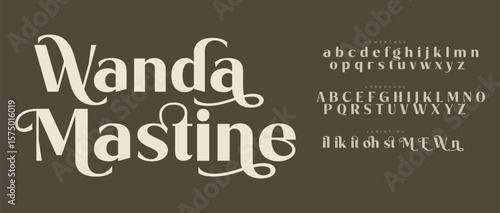 Wanda modern stylish typography capital alphabet letter logo design