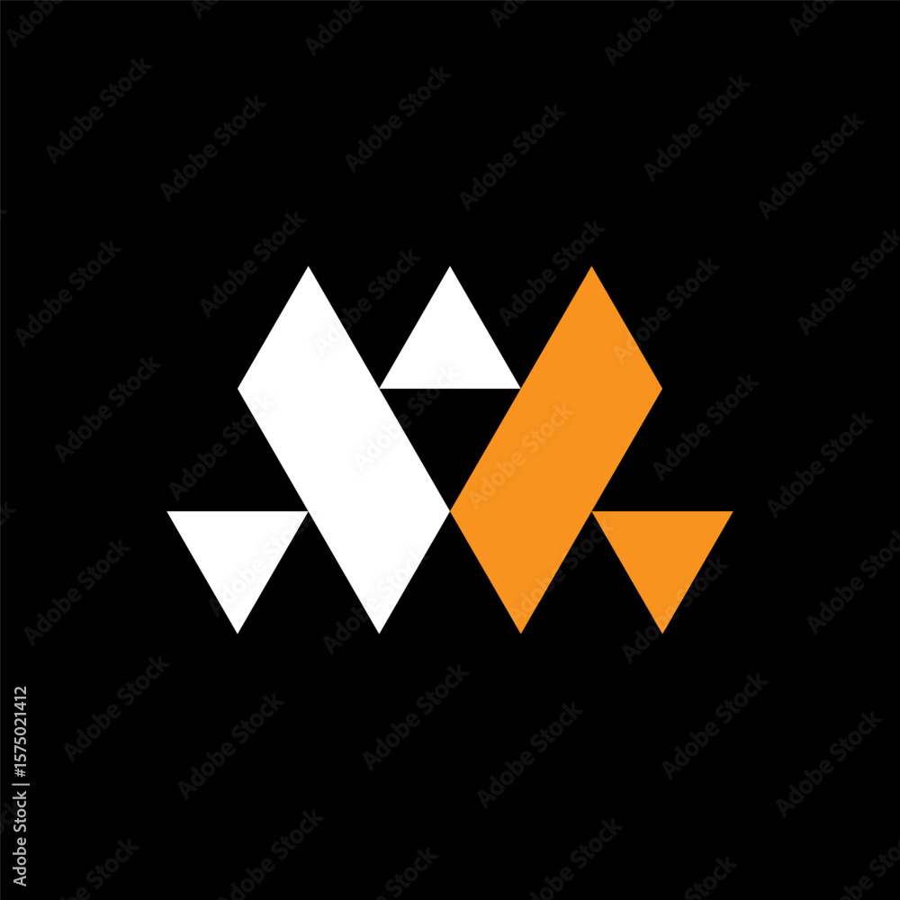 Letter SA creative geometric monogram logo Letter SA creative geometric monogram logo