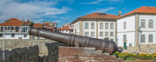 Vintage cannon on the battlements of chaves castle