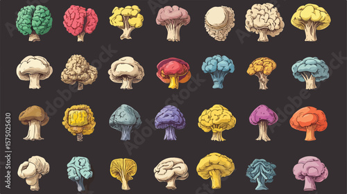 Creative Brainstorming Mind Icon - Flat Vector Illustration