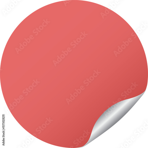 red round sticker banner - vector design element
