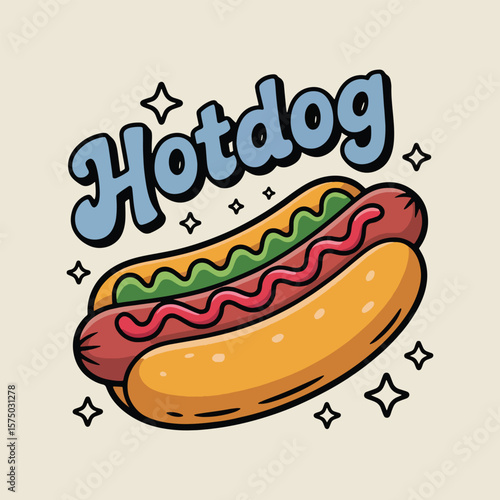 hot dog vector illustration