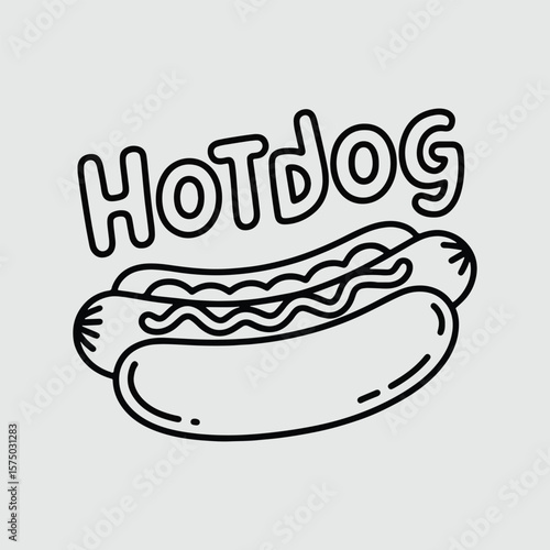 hot dog vector illustration