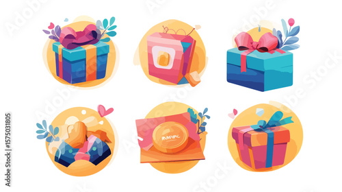 Bundle of Six Reopening Labels Campaign Icons Collection