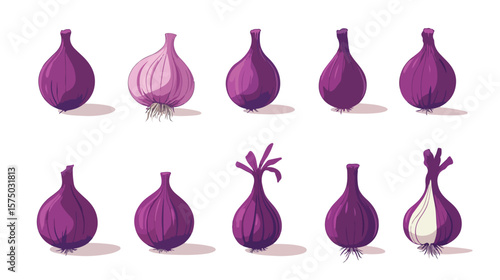 Cheerful Cartoon Onion Vector Illustration for Web Design