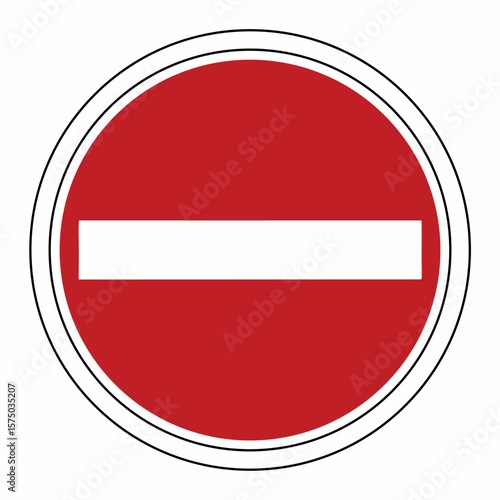 Red circle white bar traffic sign prohibition Free Download Red circle white bar traffic sign prohibition - GFXLoad