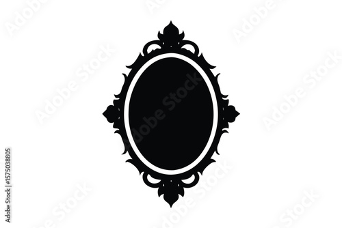 cursed mirror frame vector icon