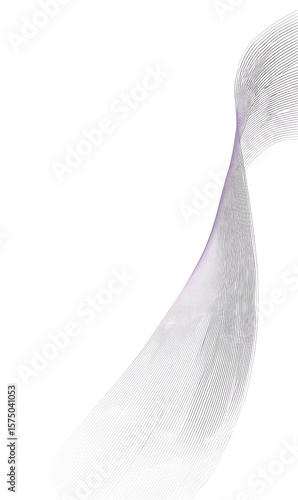 Abstract flowing parallel lines on white
