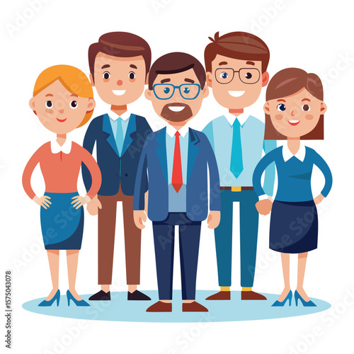 Group of business professionals in formal attire