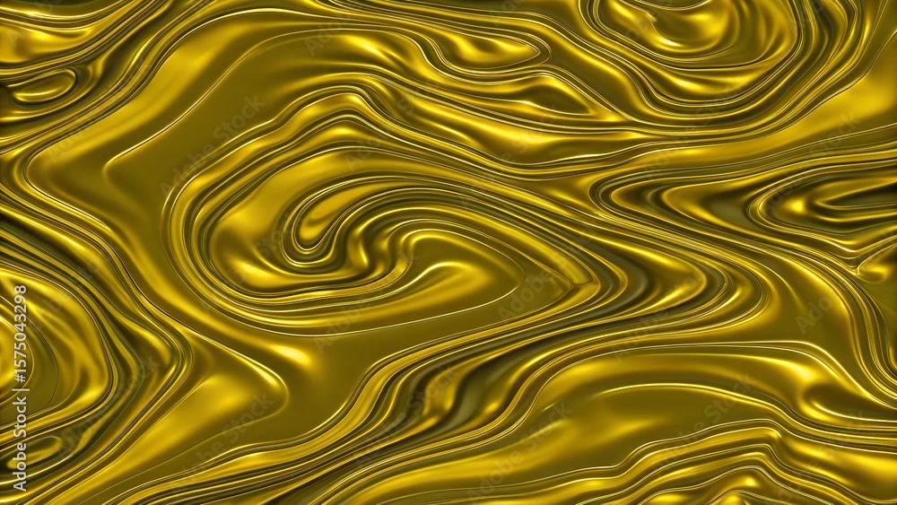 Fototapeta premium Rich Golden Texture with Flowing Wave Patterns