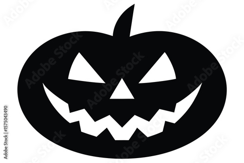 jack o lantern face vector icon