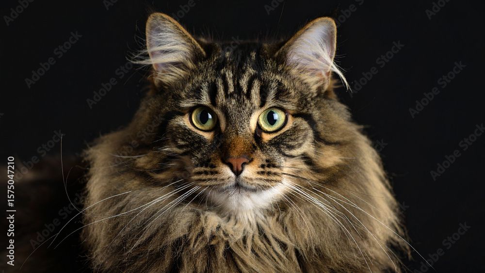 Obraz premium black cat portrait