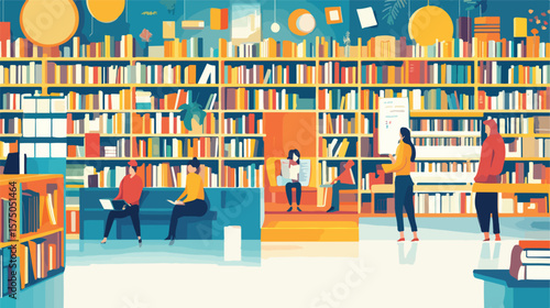 World Book Day Celebration Vector Illustration