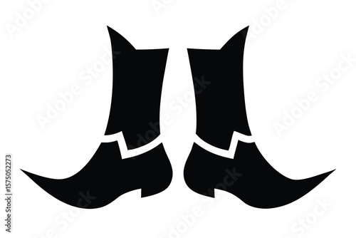 witch boots vector icon