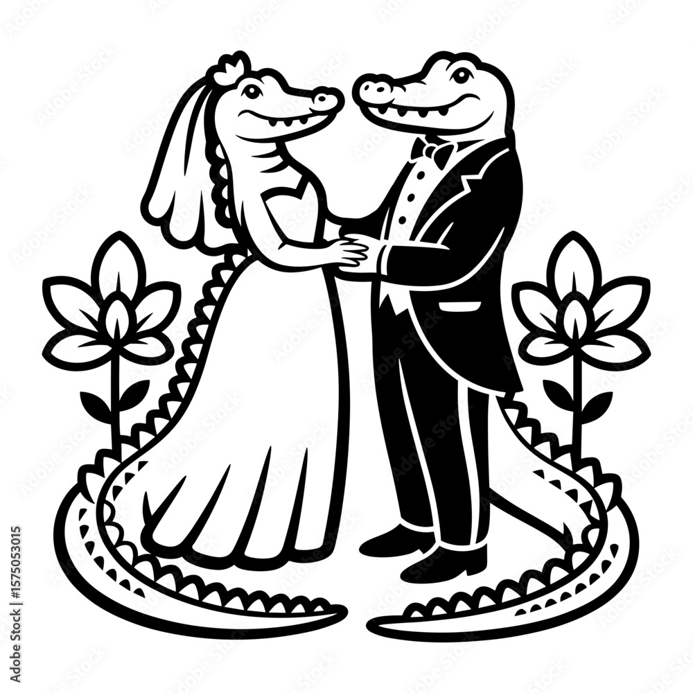 Obraz premium Wedding Alligators