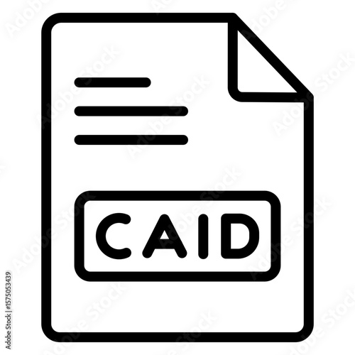Caid Content Vector Line Icon Design