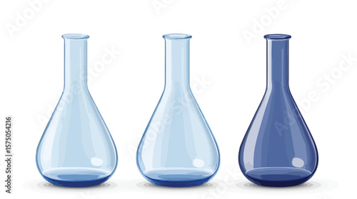 Modern Laboratory Flask Vector Design Isolated on White Background