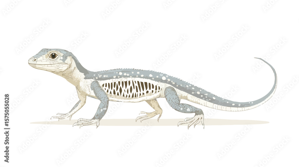 Obraz premium Unique Lizard with Transparent Tail Displaying Scales