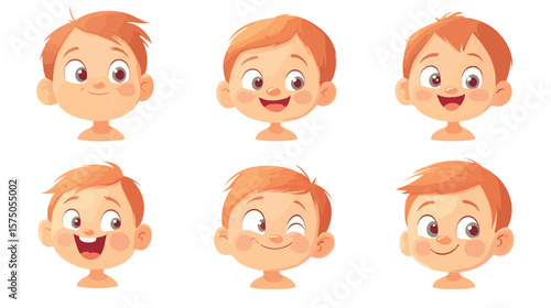 Adorable Smiling Baby with Cute Little Star Isolated on White Background