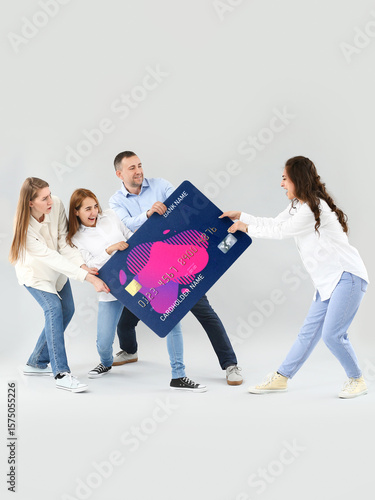 Group of people with blank ...