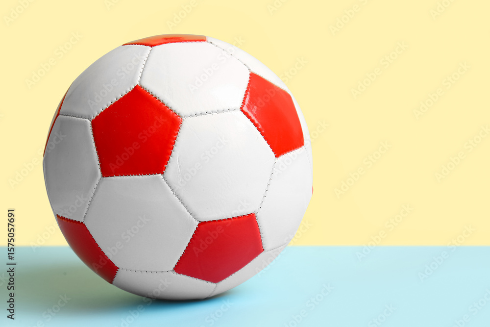 Soccer ball on color background Soccer ball on color background