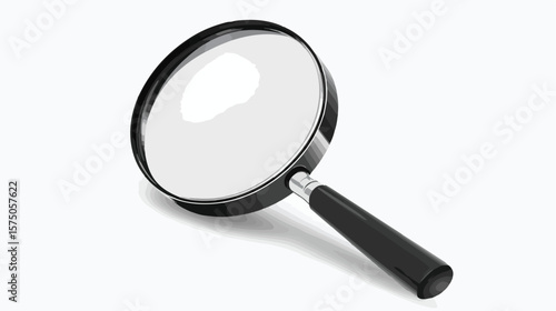 Modern Flat Vector Illustration of a Magnifying Glass for Professional Use