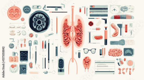 Professional Medical Design Flat Vector Illustration Centered